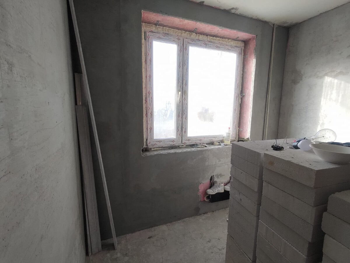 Новые окошки в кухне, самые простые.