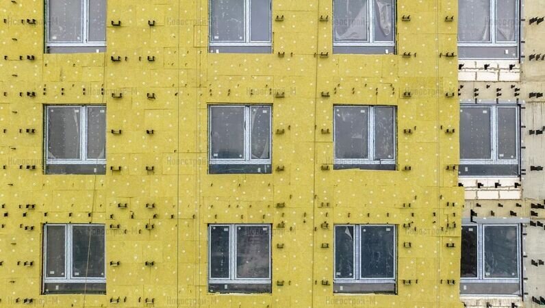 Стройплощадка ЖК «Интонация» в феврале 2023 года. Фотосъемка Новострой-М