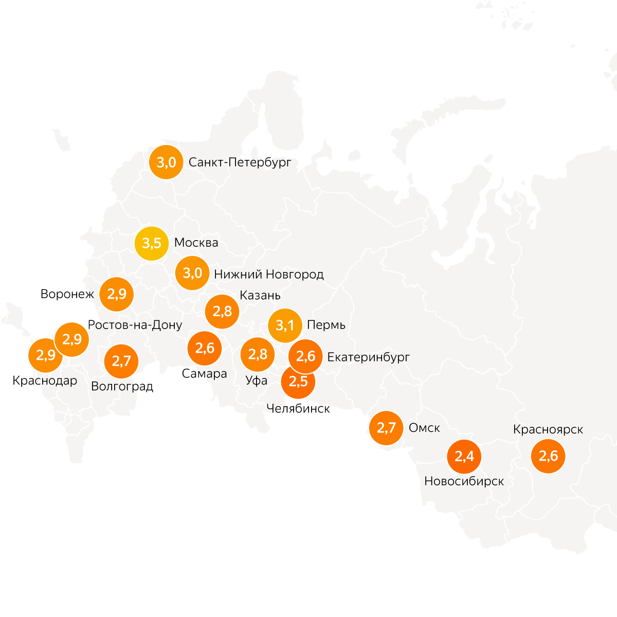 Города россии миллионники на карте