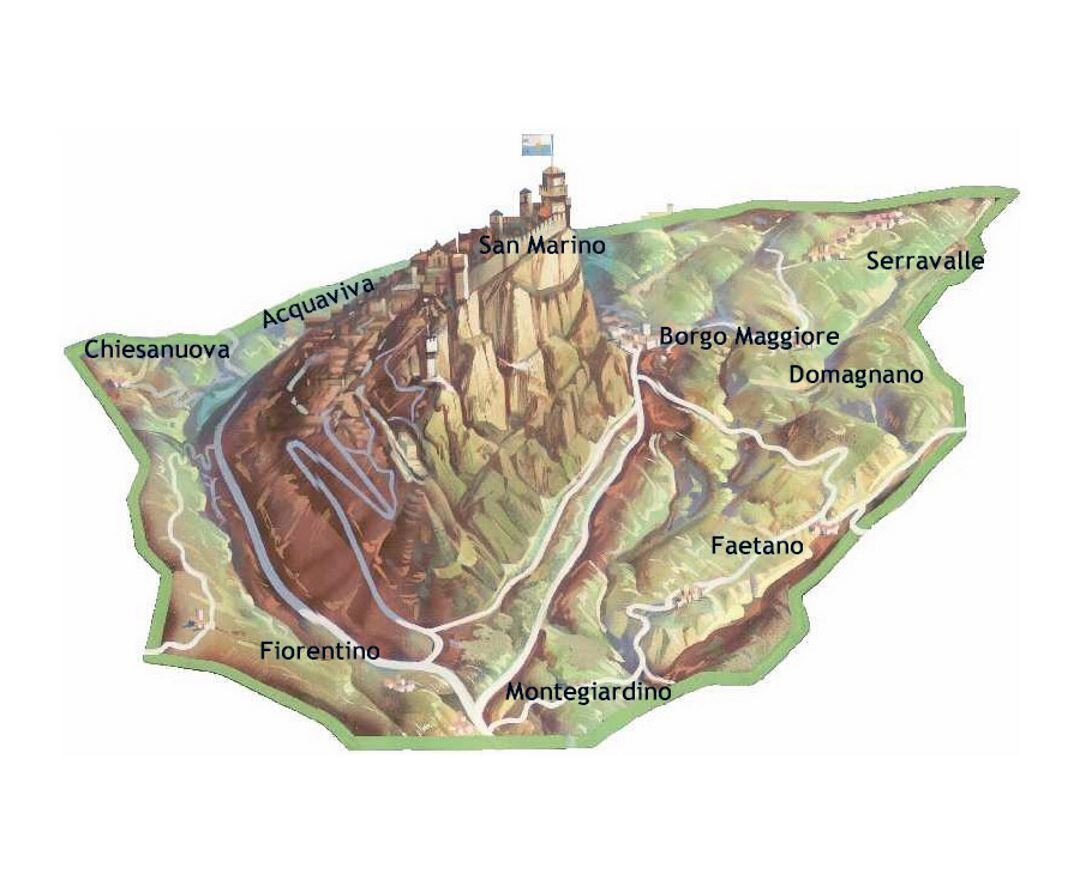 карта Сан-Марино.( из Яндекс картинки.)