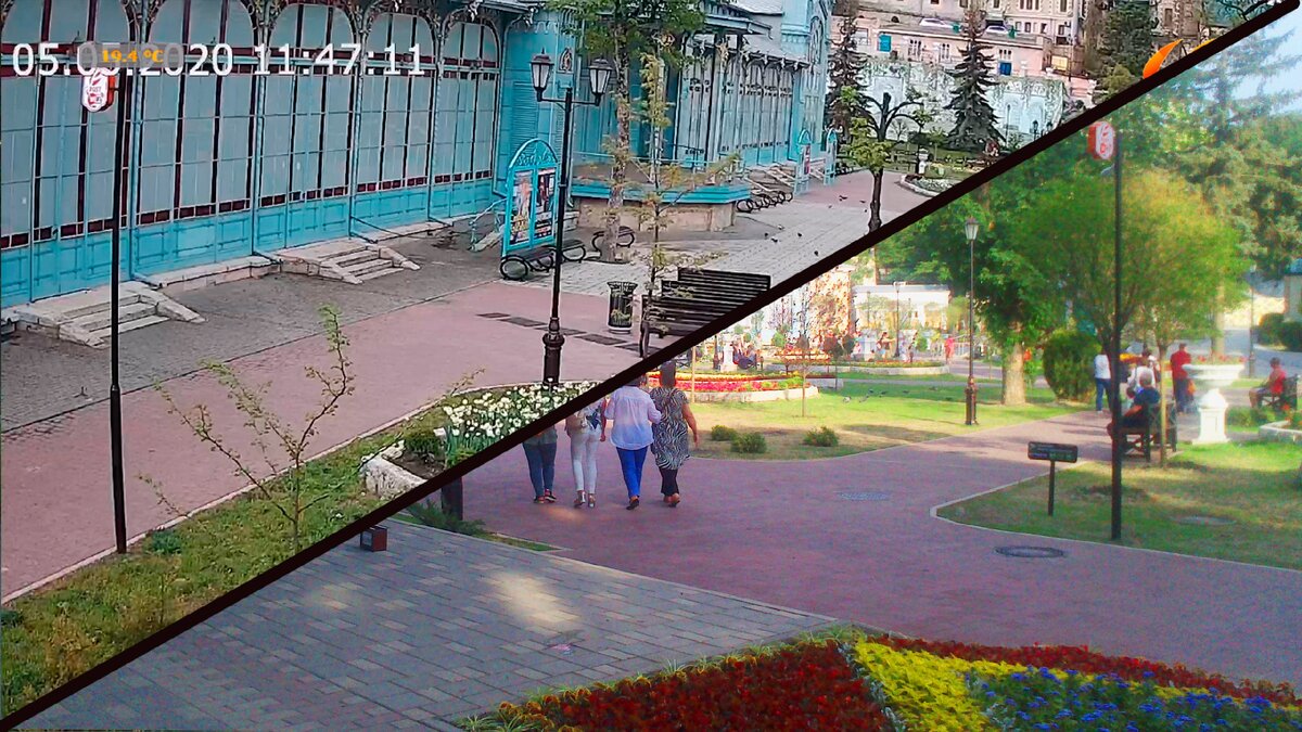 Парк Цветник Пятигорск До и после