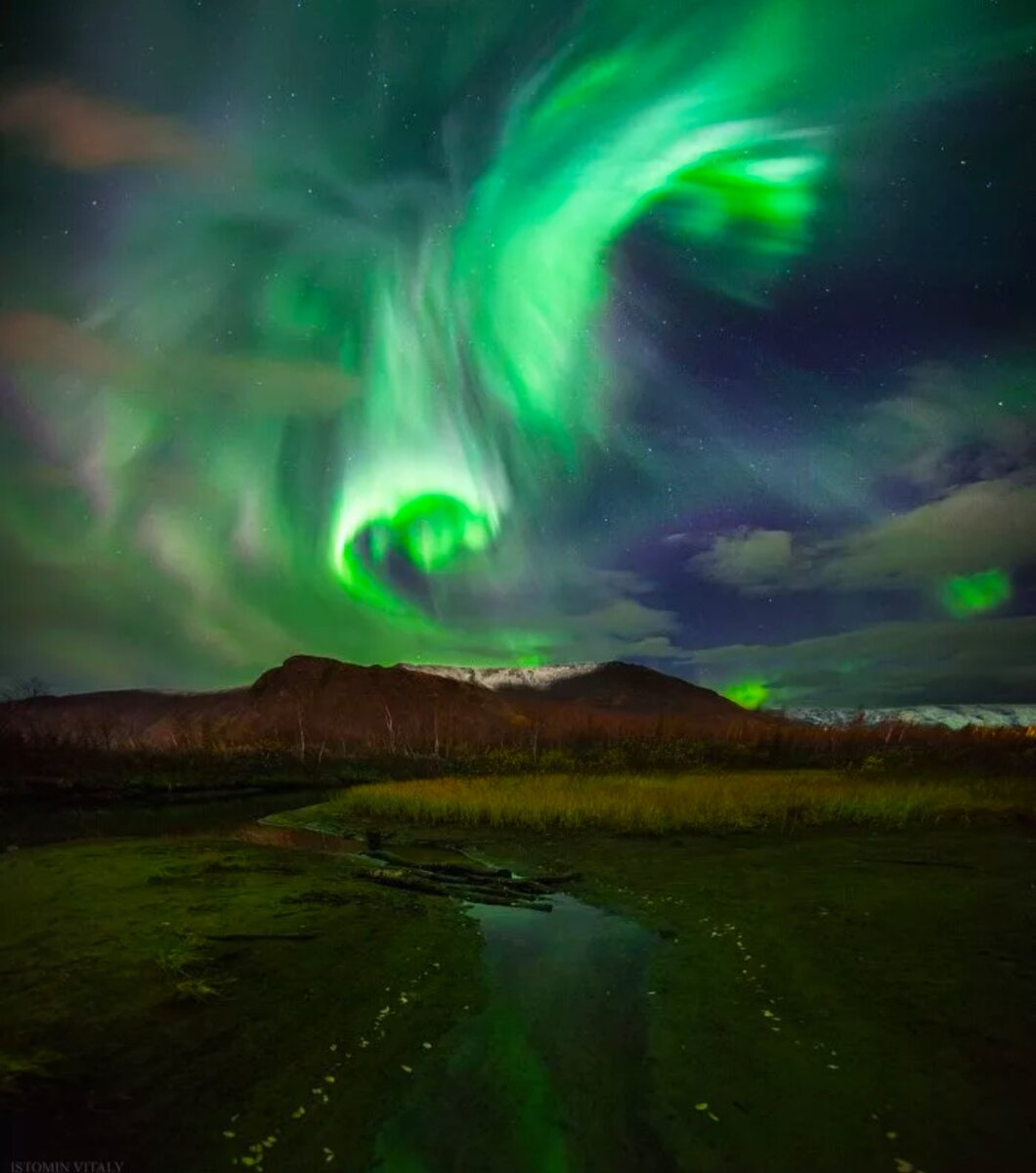 Северное сияние в Хибинах