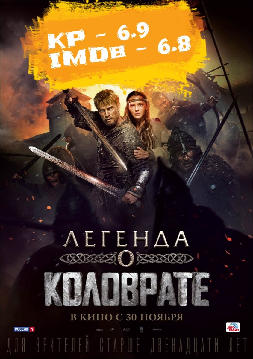 Легенда о Коловрате 2017 г. Реж: Джаник Файзиев, Иван Шурховецкий. В ролях: Илья Малаков, Александр Цой, Александр Ильин мл., Алексей Серебряков и др.