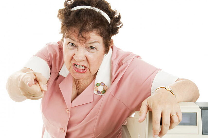 тётка не нюхала нищеты, раз невежлива