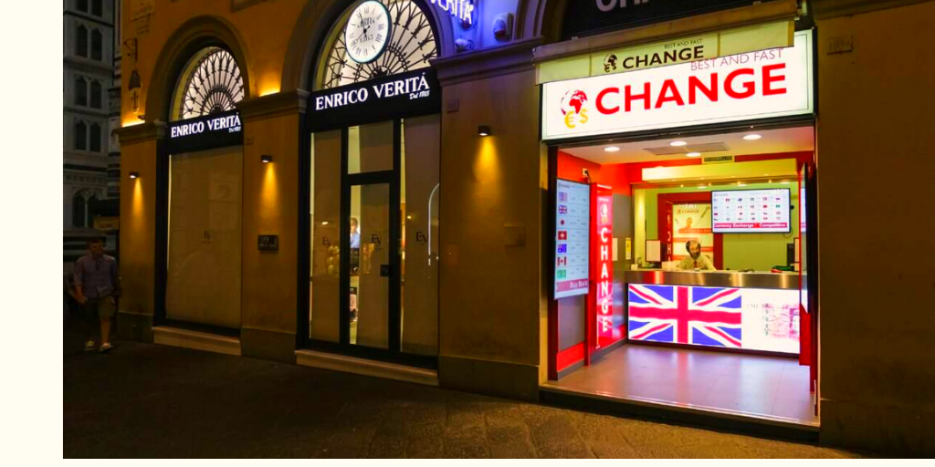 Обмен валюты в Италии