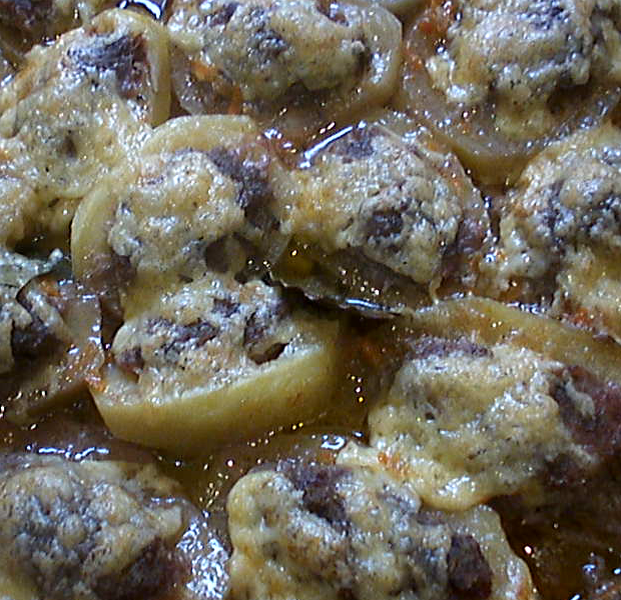 фаршированный картофель.