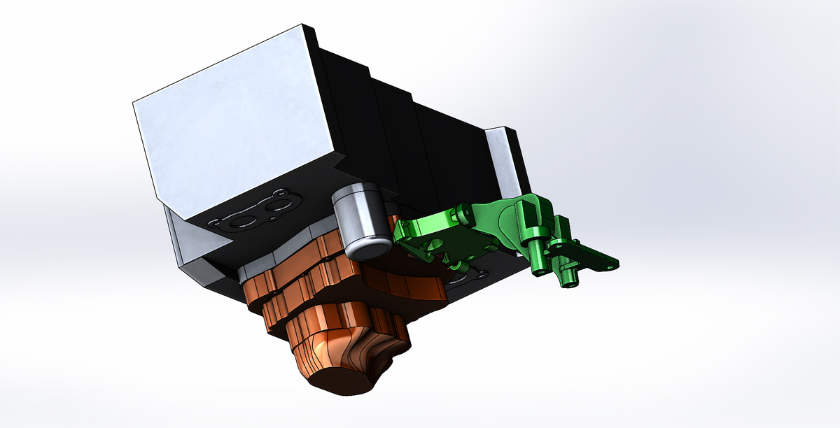 3Д модель масляного поддона, кронштейнов крепления и лонг-блока двигателя