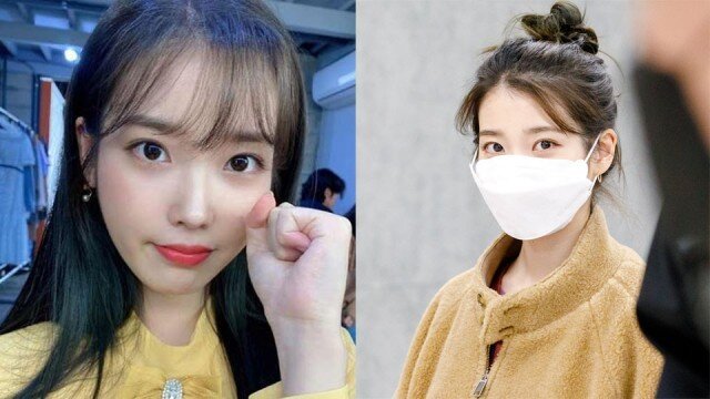 Певица IU (Айю) в маске выглядит не менее миленькой, чем без!