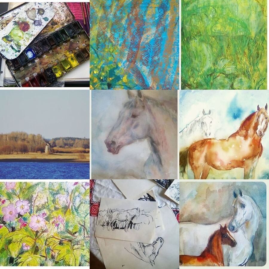 коллаж из моего инстаграма. То, что лайкали больше всего в ушедшем году