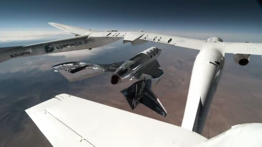SpaceShipTwo VSS Unity - отрыв от самолёта-носителя