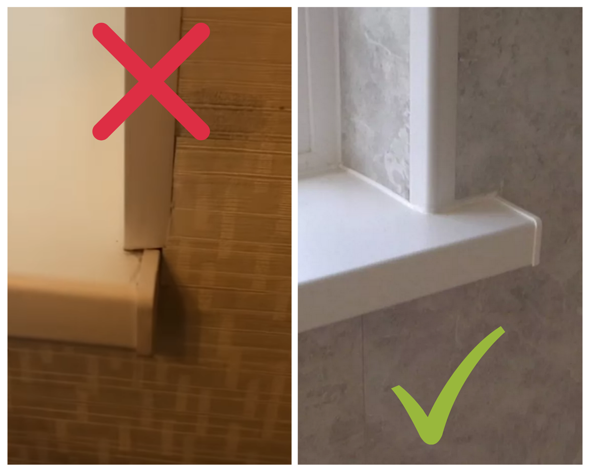 Неправильная отделка окон