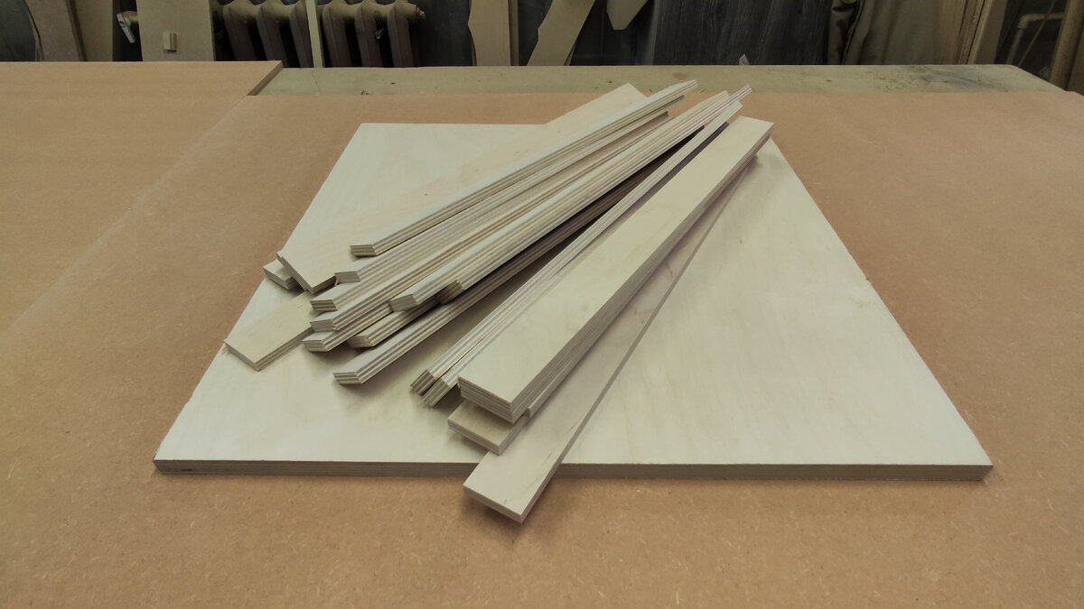 фанера: ноги 9*38*470мм 20шт, крышка 400*15мм.  фото автора.