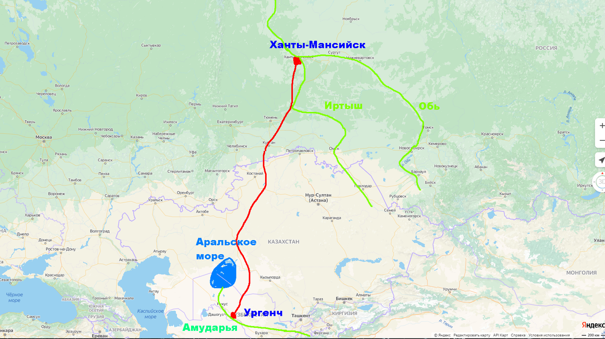 Проект поворота сибирских рек на юг