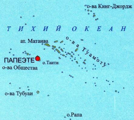 Французская полинезия карта мира