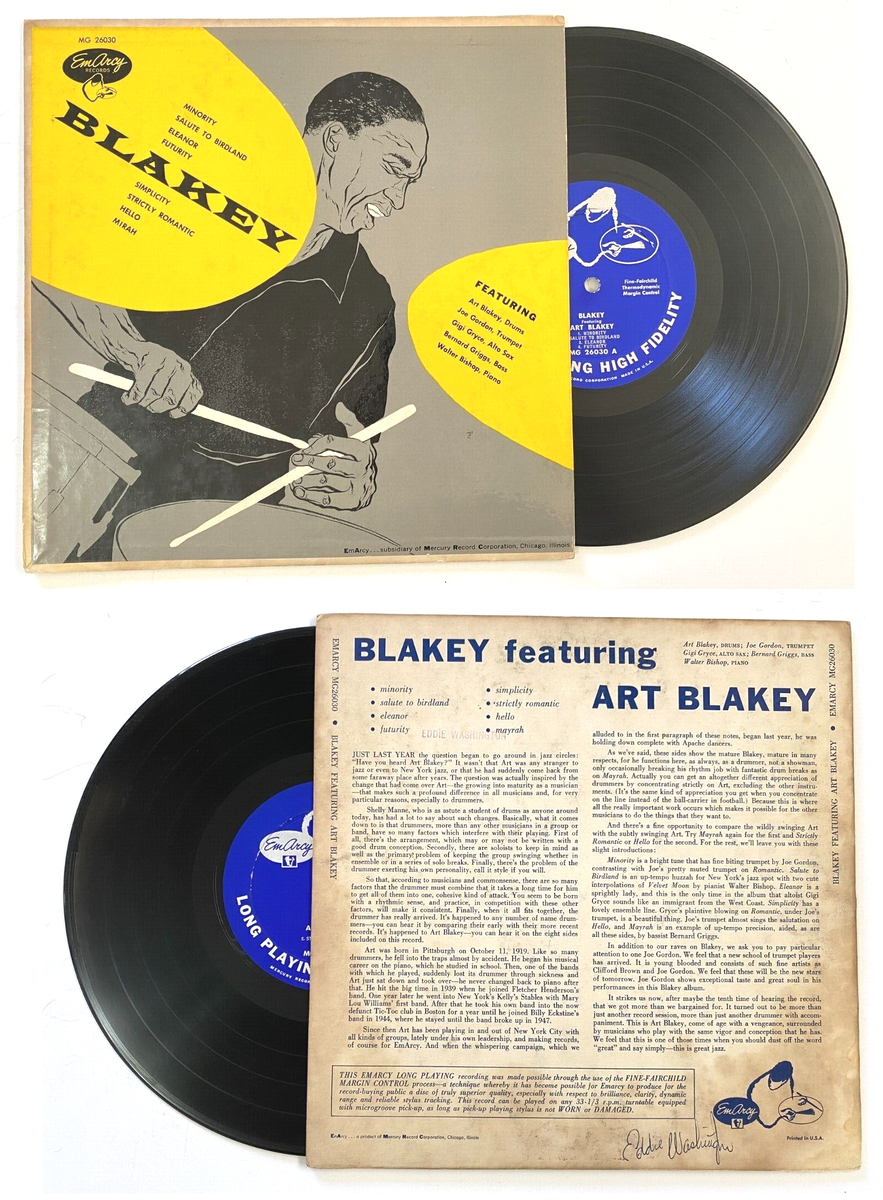 Альбом Арта Блейки на десятидюймовке Emarcy (MG 26030)