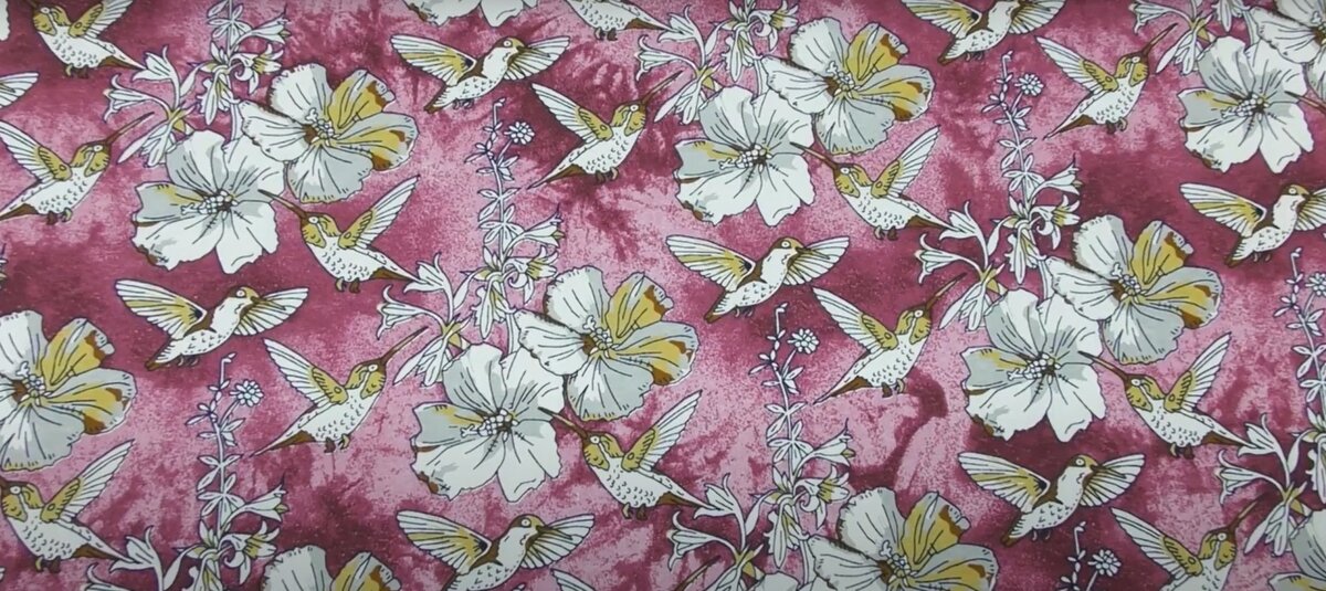 Турецкий трикотаж в Мегаткани, кулирка цветы на розовом