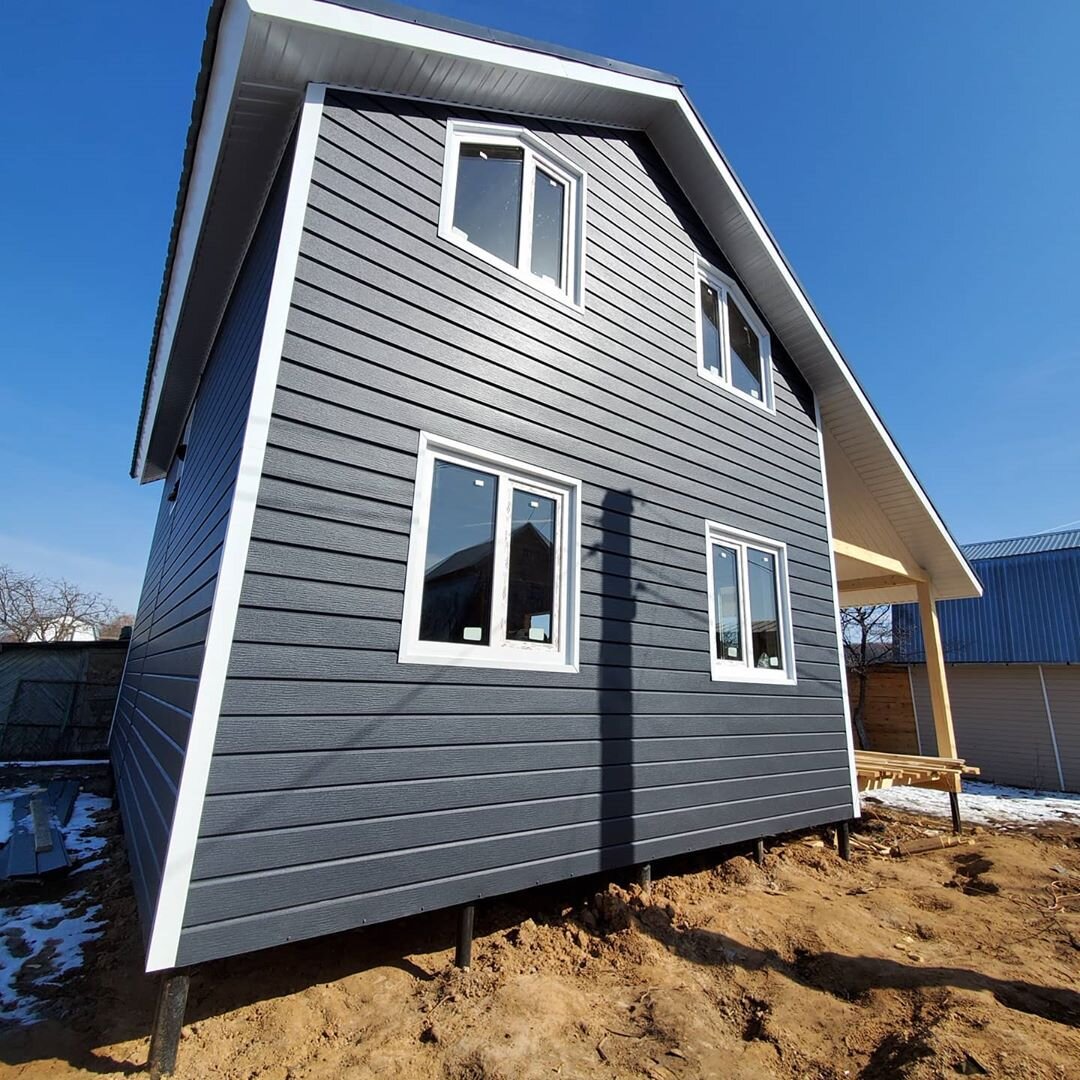 Сайдинг "Евробрус с тиснением " в цвете Rooftop Matte 7024