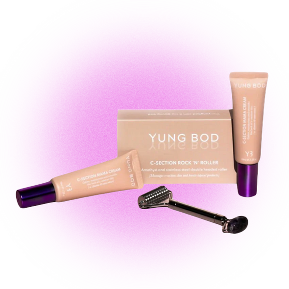 
купить$52,80Набор C-Section Solace Set, Yung BodВ ассортименте австралийского бренда Yung Bod всего два средства — крем и роллер. Их задача — сделать менее заметным шрам от кесарева сечения. В составе крема — экстракт лука (придает коже мягкость и гладкость), аллантоин (отшелушивает и ускоряет процесс рубцевания), экстракт цветков бессмертника (обладает противовоспалительным и антибактериальным свойствами), ниацинамид (выравнивает цвет кожи) и еще куча необходимых витаминов для восстановления. Что касается роллера, по заявлению производителя, он улучшает внешний вид кожи после родов и усиливает впитывание крема. Поскольку кожа вокруг рубца от кесарева чаще всего плотная и грубая, массаж роллером поможет сделать ее более ровной и гладкой.