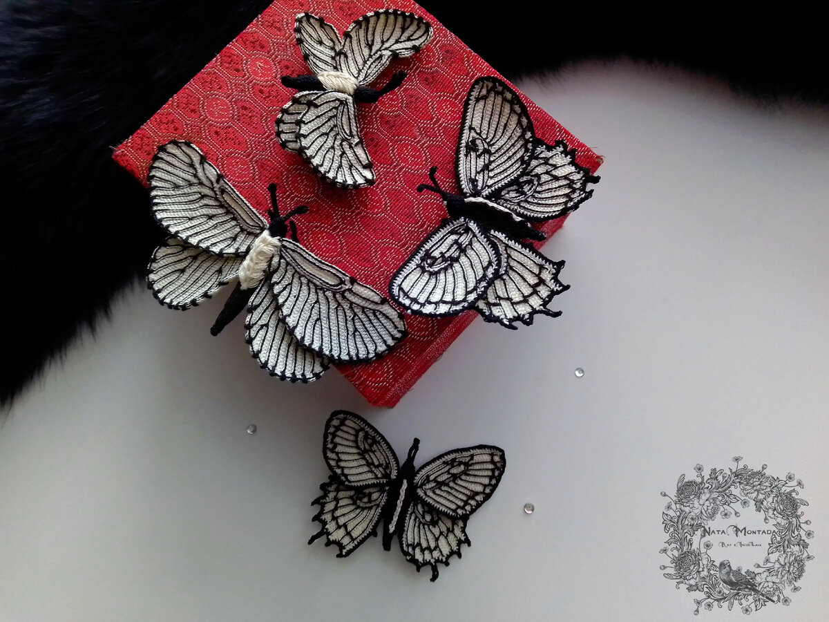 Броши - бабочки "Метаморфозы"