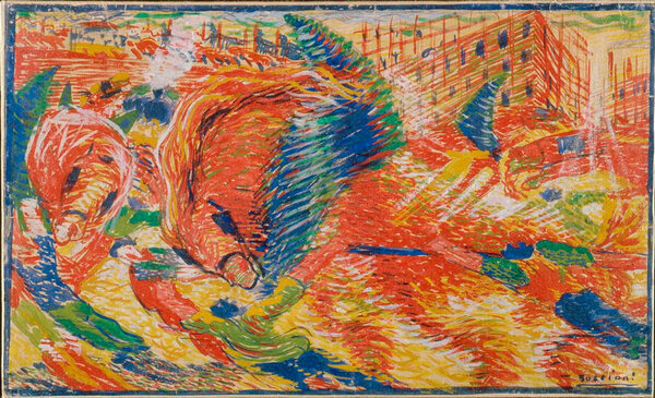 Умберто Боччони "Город встает", 1910