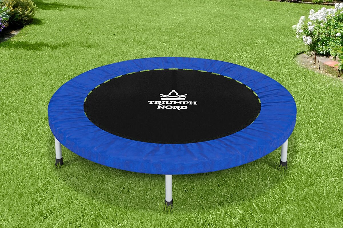 Батут и качели займут на дачном участке немного места и смогут надолго увлечь детей. 