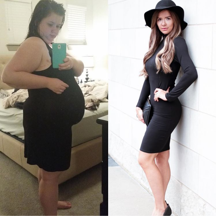 Кристин до и после похудения 