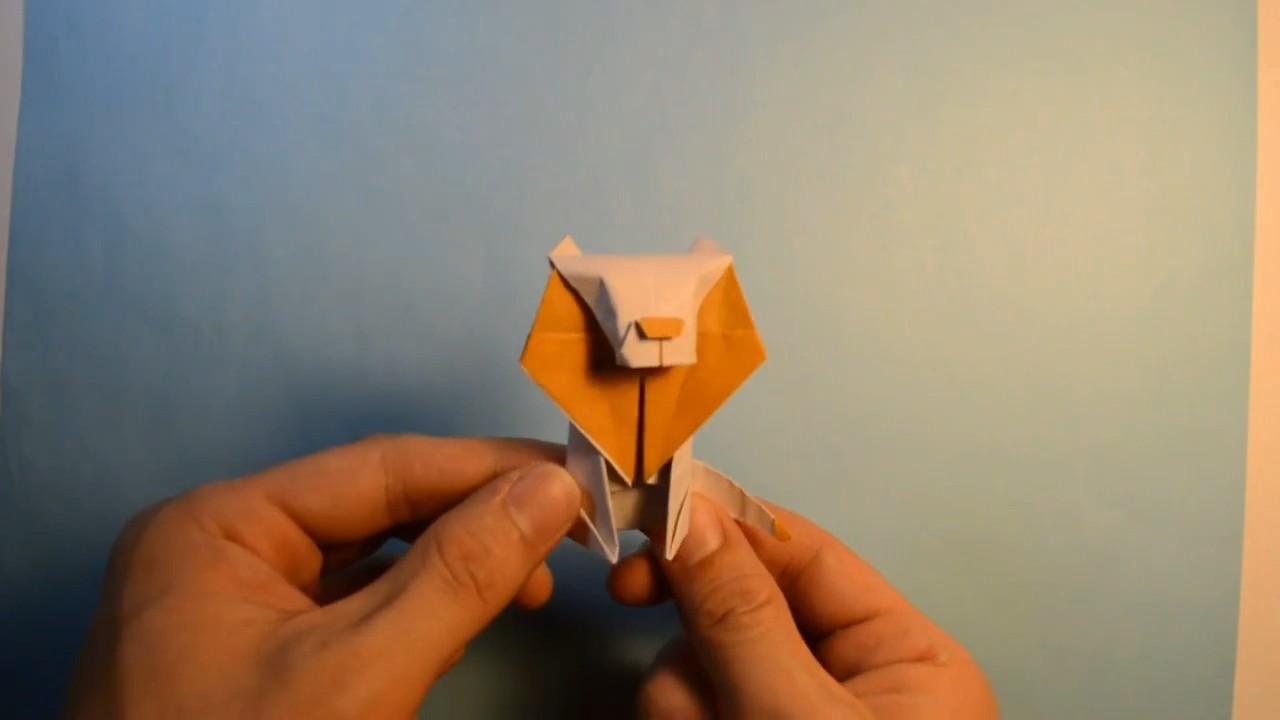Как сделать льва из бумаги. Оригами лев. origami lion