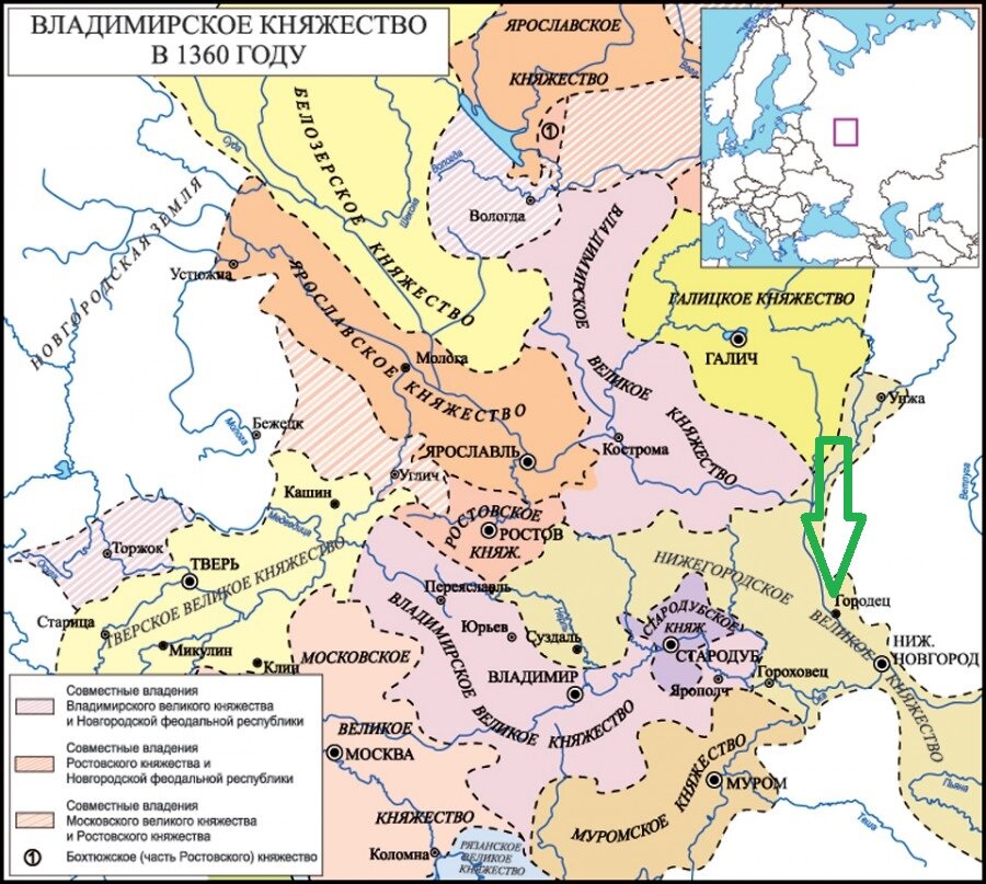Владимирское княжество в 1360 году. Яндекс.Картинки