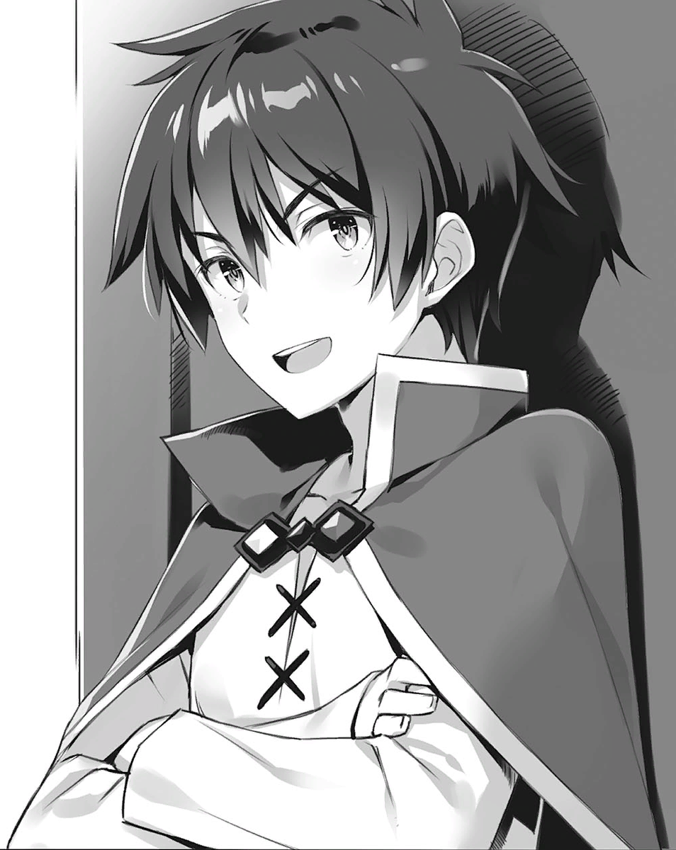 Вот так Сато Казума выглядит в манге