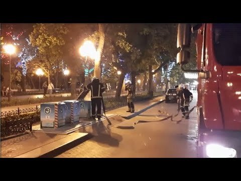 Ликвидация возгорания сотрудниками МЧС.