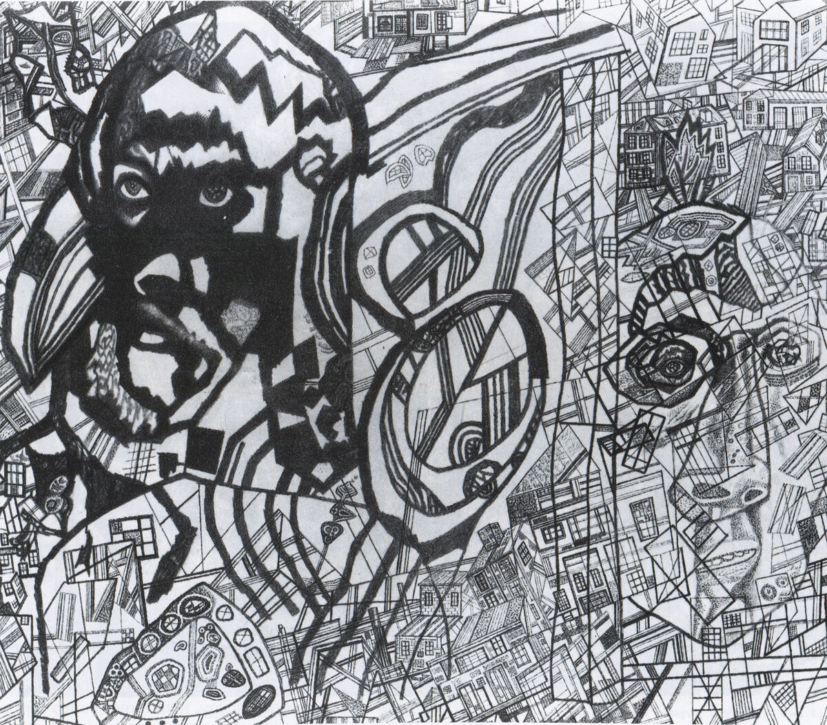 Художник Павел Филонов. Взято из открытых источников в качестве иллюстрации как подходящее по стилю...