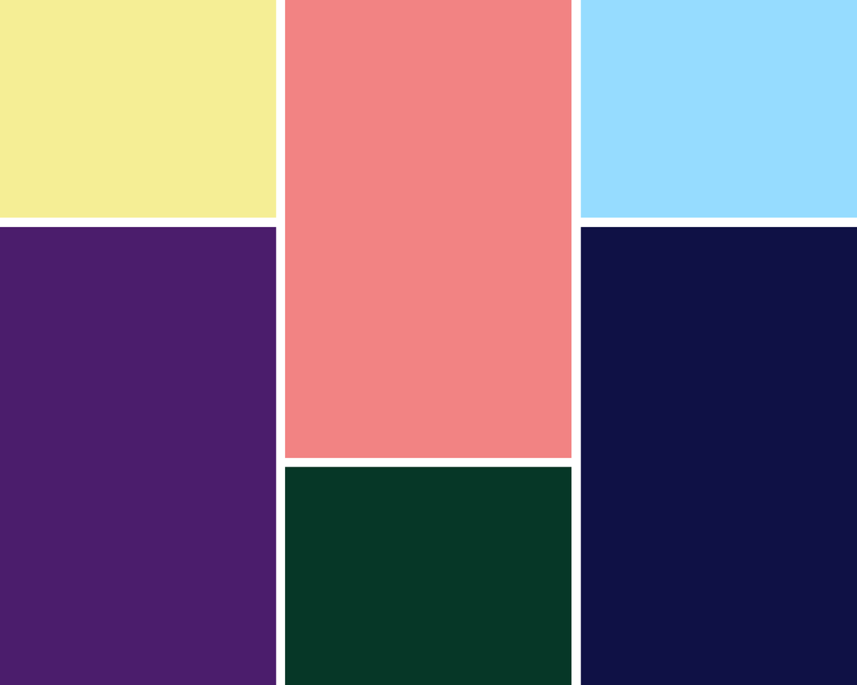 Красивые сочетания разных групп цветов. 