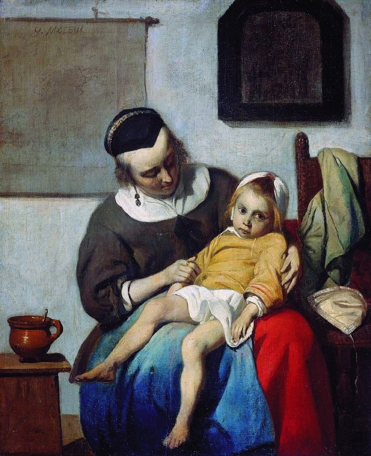 Габриэль Метсю - Больной ребенок