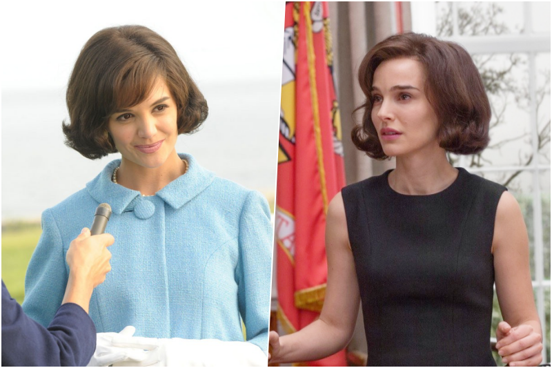 Кэти Холмс и Натали Портман в роли Жаклин Кеннеди. © Кадры из фильмов