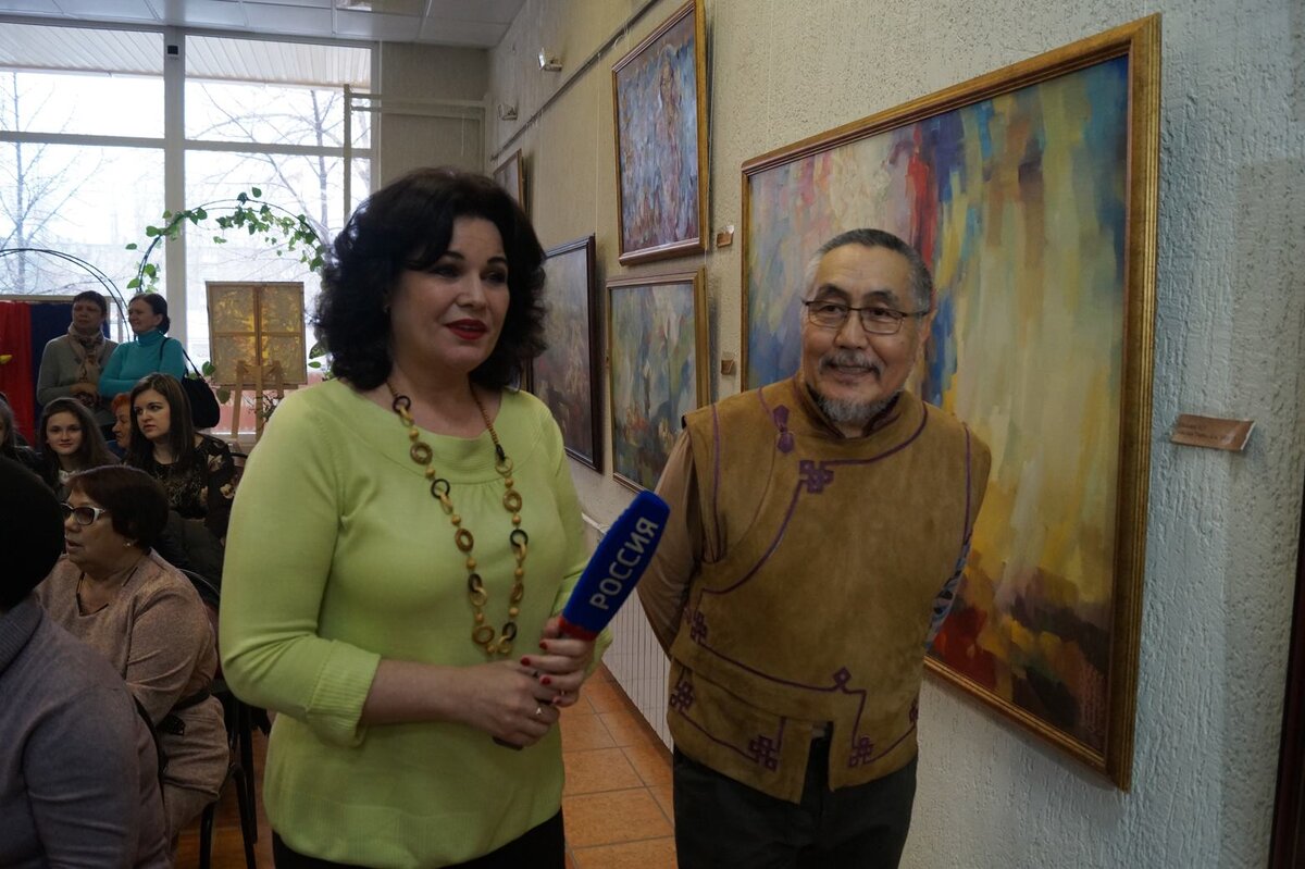 Н. Шиняев на открытии выставки "Кочевники". Волгоград.