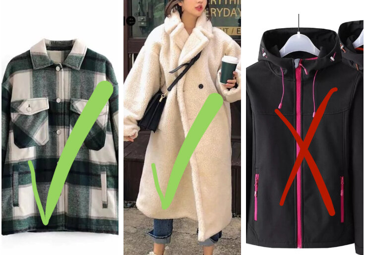 Давайте рассмотрим, 1 модель это куртка-рубашка, винтажная, мягкая вполне актуальное «пальто» если в гардеробе есть такая вещь смело носите ее. Второе пальто  можно назвать «удлиненное пальто из меха ягненка с длинным рукавом» подобные вещи в этом и следущем сезоне будут актуальны. Если рассмотреть 3 вариант видно что подобнын курточки одевают не больше чем за пробежку, и брать ее явно не стоит!