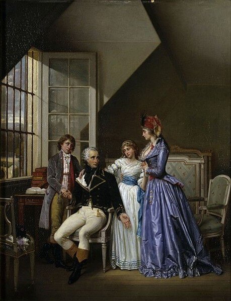 Жозефина с первым мужем и детьми PD-US