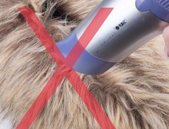 Не рекомендую сушить Вашу любимую шубку возле обогревательных приборов под кондиционером или ещё хуже - феном для сушки волос!