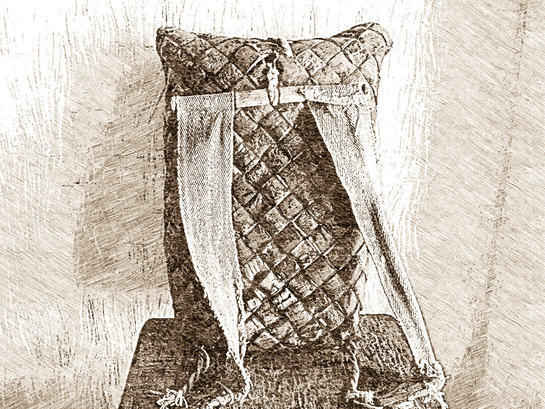 Пестерь. Корзина сплеталась из бересты — прочного, относительно пластичного и непромокаемого материала