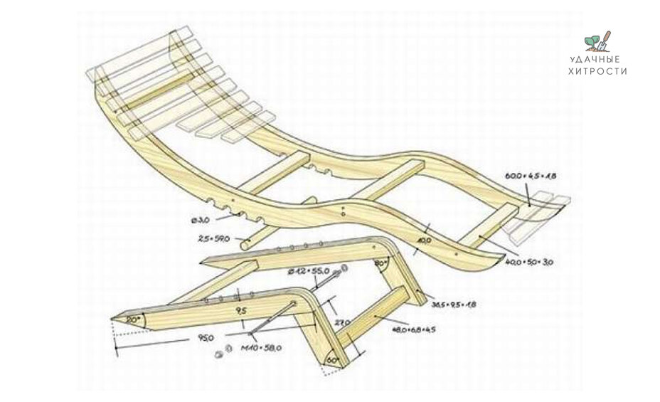 Лежак своими руками - 66 фото