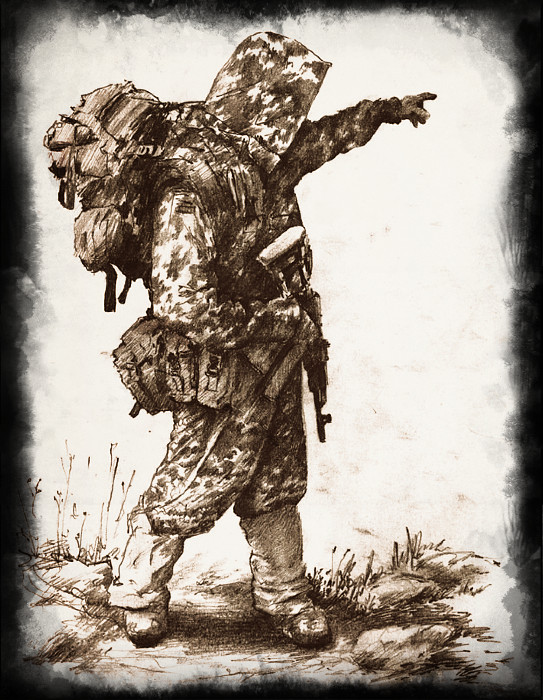 - Мужчина, я в душе не ведаю, где тут можно зарядить Ваш "павербанк" и "чё насчёт вайфая", но вооооон в том направлении в паре часов пешего марша растёт подорожник. Рекомендую приложить на лоб и больше не подходить к людям в камуфляже и с оружием в лесу...