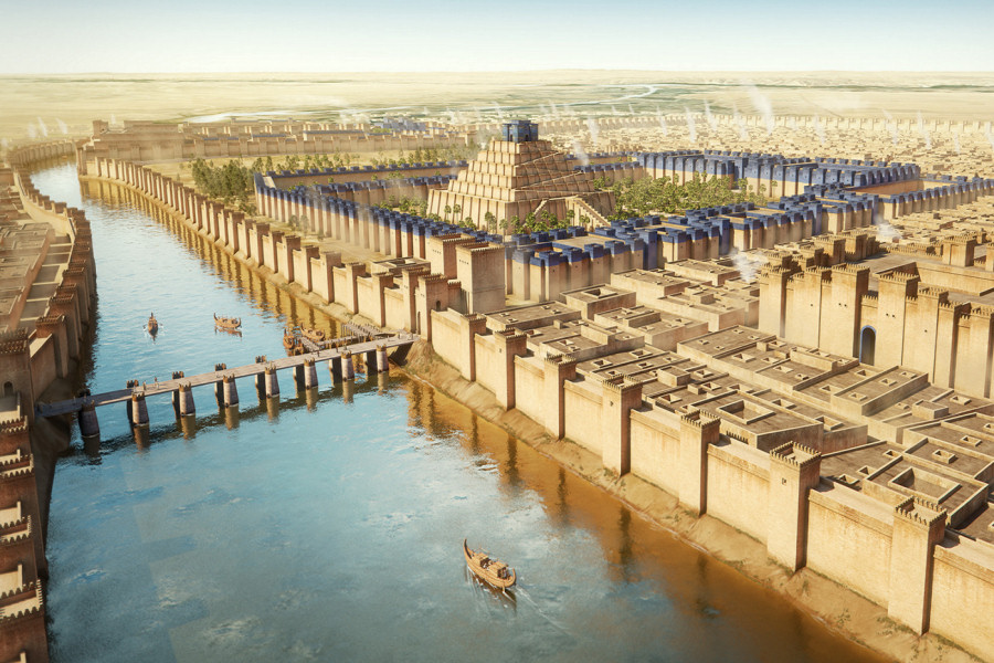 Babylon, the Etemenaki or the Tower of Babel, 550 BC.