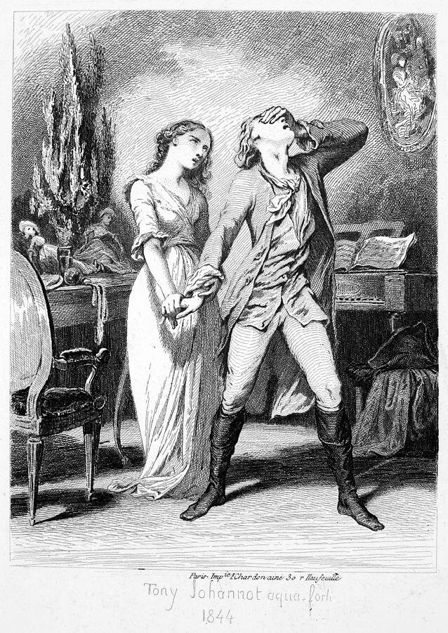 Иллюстрация к роману И.В. Гёте «Страдания молодого Вертера»