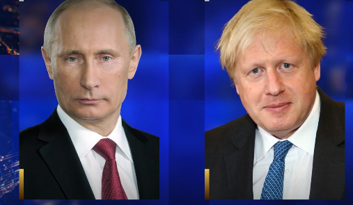 Путин и Джонсон. Взято из Яндекс/Карти