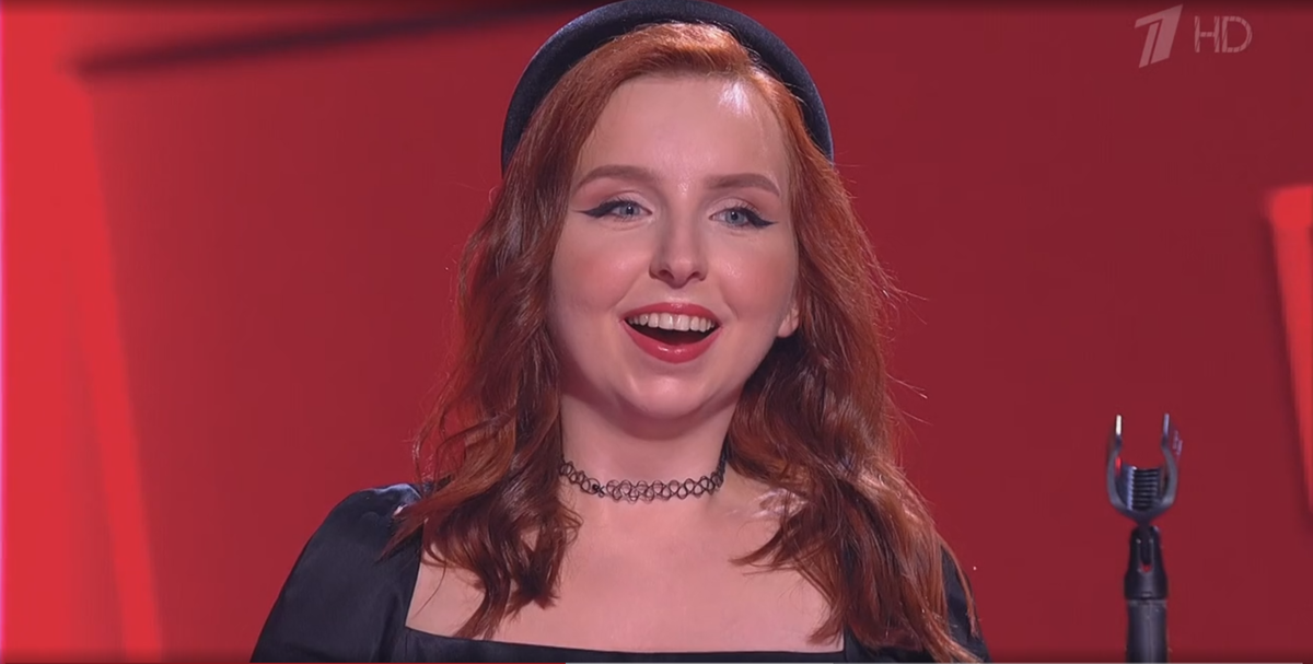 Татьяна Качурина после исполнения песни (скриншот трансляции)