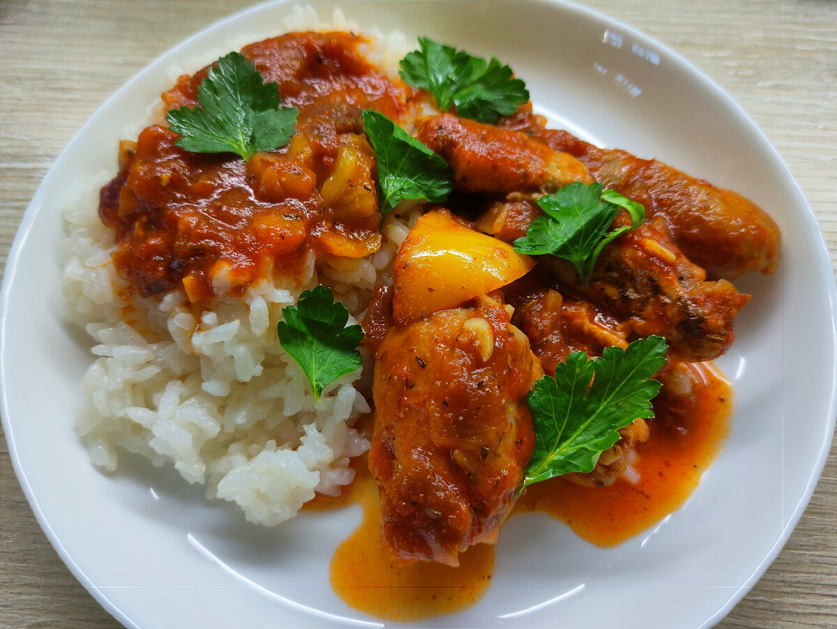 Чахохбили. Пошаговый рецепт грузинского блюда из курицы😋 | ГУРМАН | Дзен