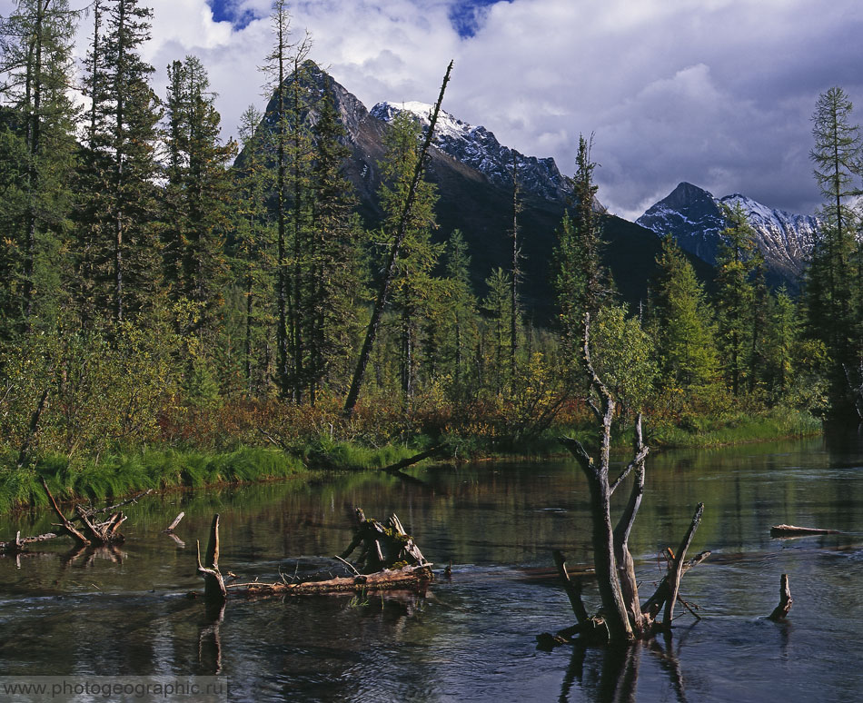 Такой вид открывается на верховья Большого Агула практически от избушки. Но это я увижу завтра.