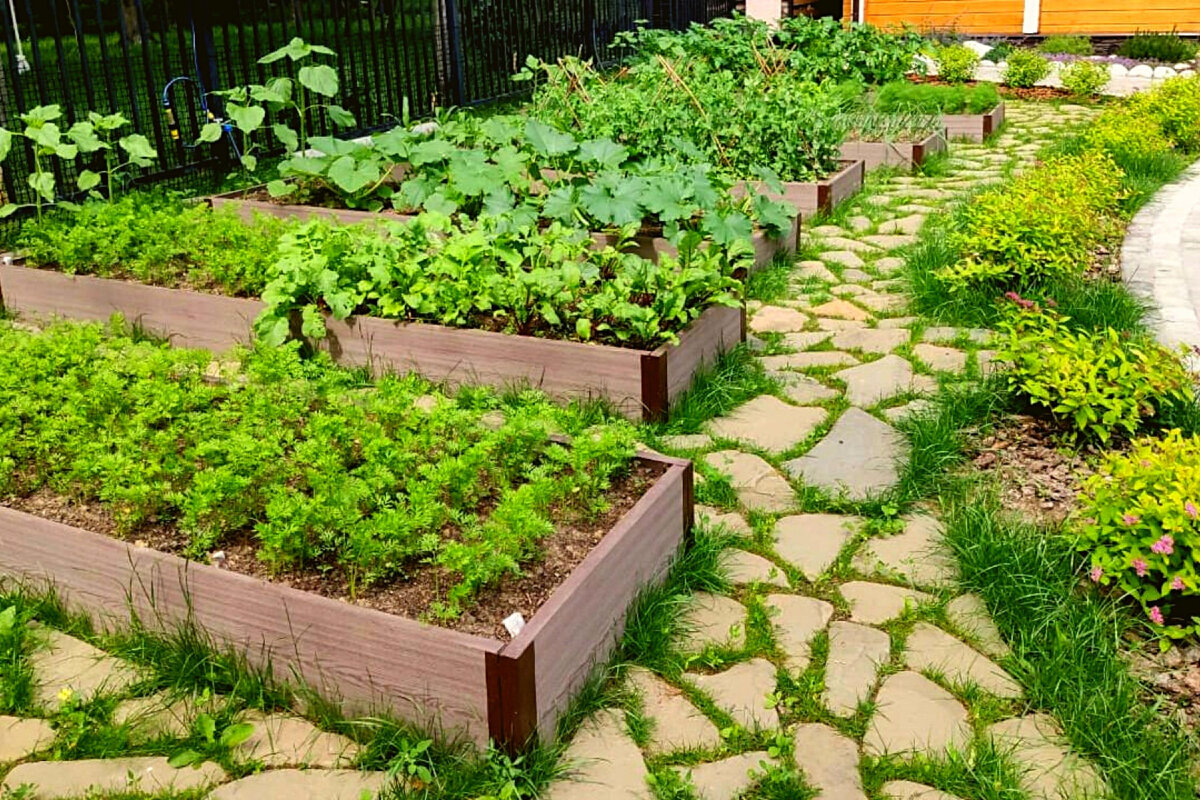 Грядки из ДПК (древесно-полимерного композита)