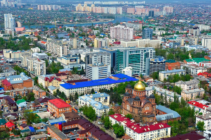 Вид на центр Краснодара, около моей работы
