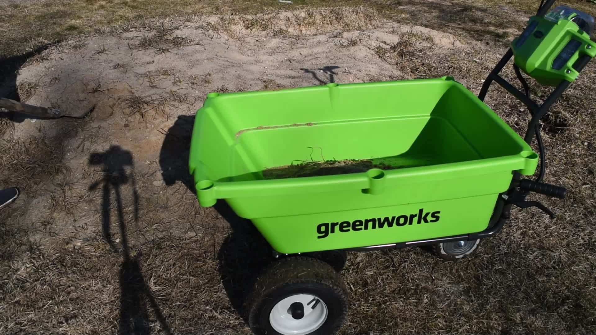 самоходная тележка гринворкс